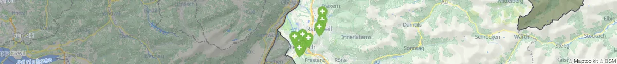 Map view for Pharmacies emergency services nearby Übersaxen (Feldkirch, Vorarlberg)